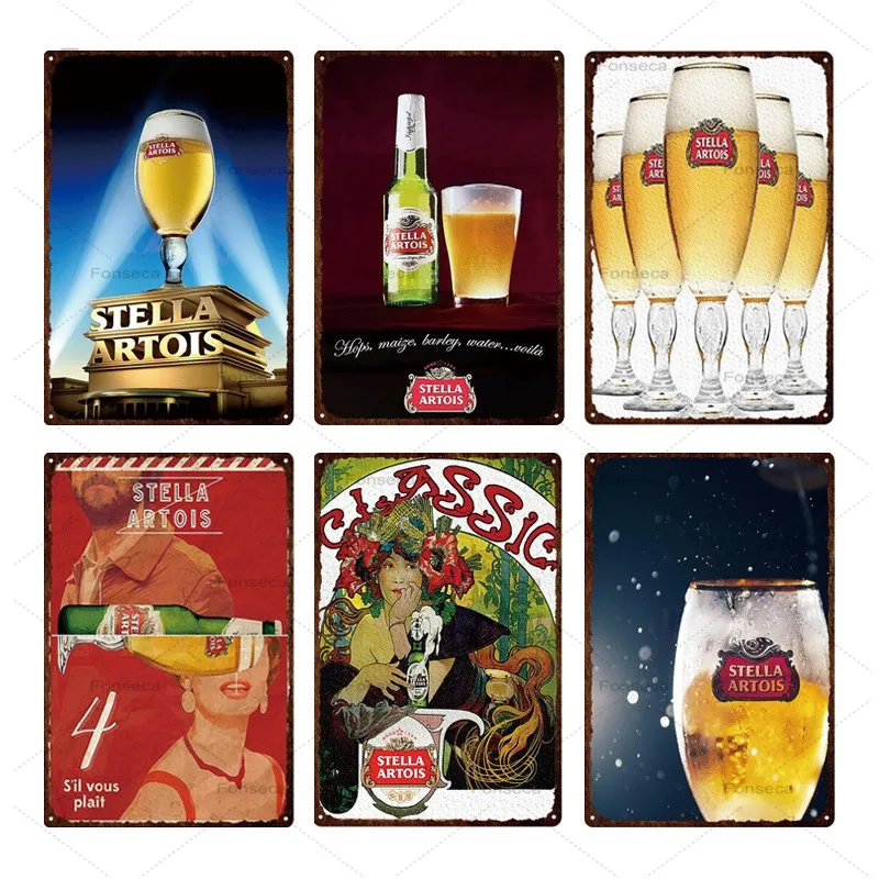 Металлическая тарелка для пива в бельгийском стиле оловянные знаки кофе