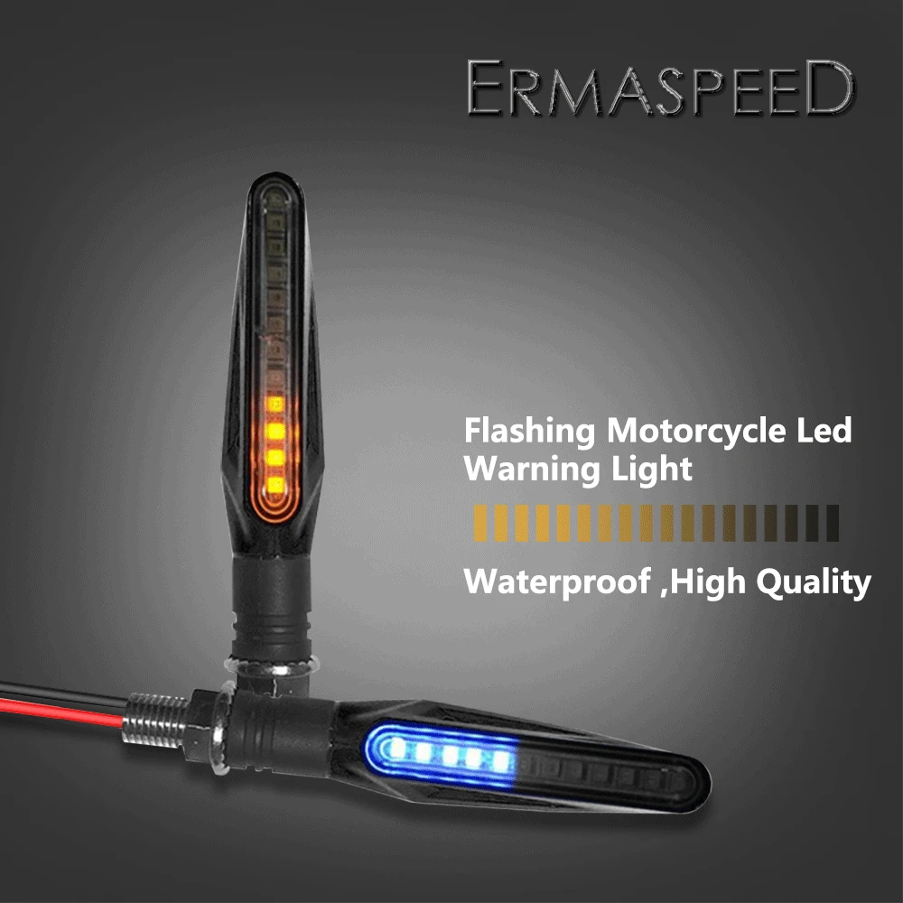 

4PCS Universal Motorcycle Sequential Turn Signal Led 12v IP68 Waterproof Amber Flasher Indicator Blinker Rear Lights Accessories