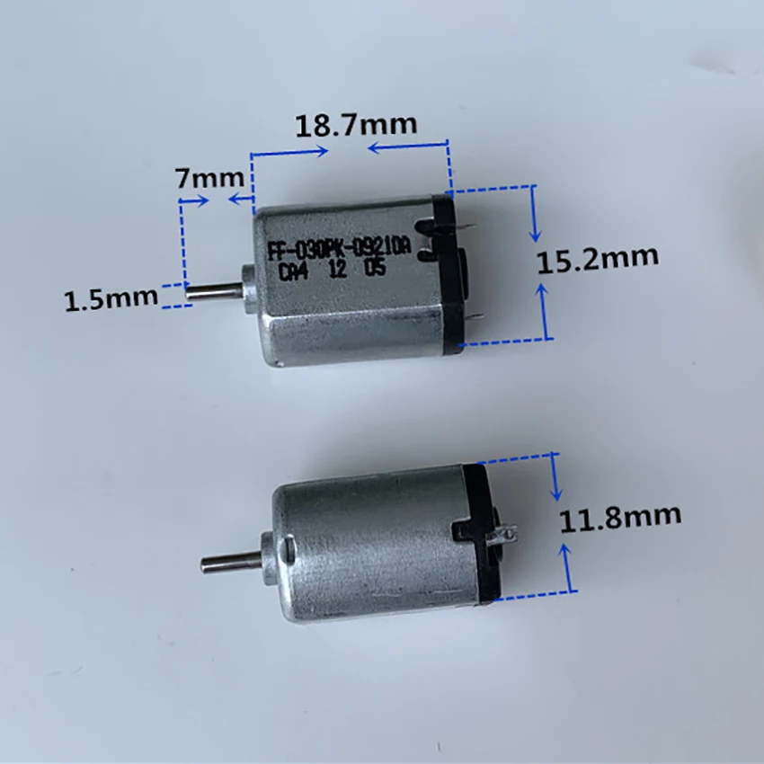 Miniature DC Silent Motor 3V-7V 6000 rpm-14800 rpm Flat Small Appliance Electronic Lock Accessories Shaft Diameter 1.5mm | Обустройство