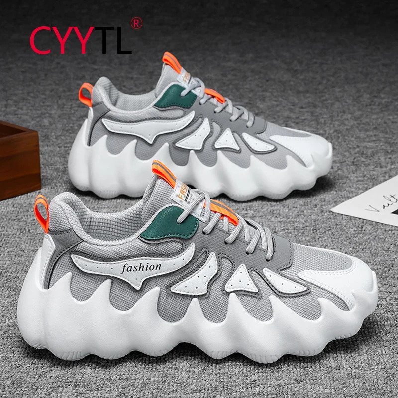 

CYYTL 2022 Spring Men's Mesh Breathable Sports Sneakers Running Casual Students Shoes Non Slip Fashion Designer Workout Tennis