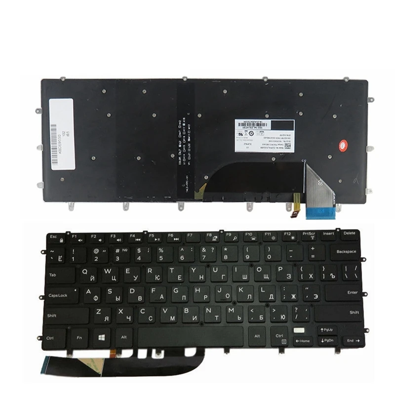 Новая клавиатура с подсветкой для DELL XPS 15 9550 9560 5510 M5510 RU Русский DLM14L23SUJ442 0HPHGJ черная