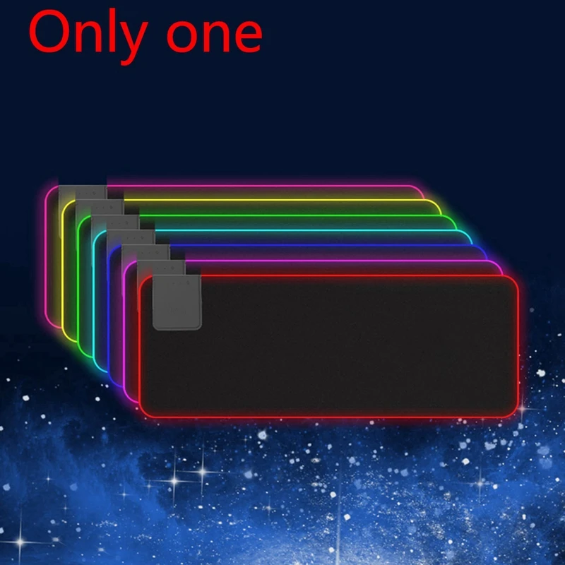 

10W Wireless Charger Extension Mouse Pad RGB, 10 Pattern LED Light Soft Gaming Keyboard Pad Non-Slip Rubber Mouse Pad