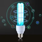 Ультрафиолетовая лампа E27 UVC, лампа для дезинфекции, озонирования, стерилизации, уничтожения клещей, s УФ бактерицидная лампа, 220 В переменного тока, 36 Вт