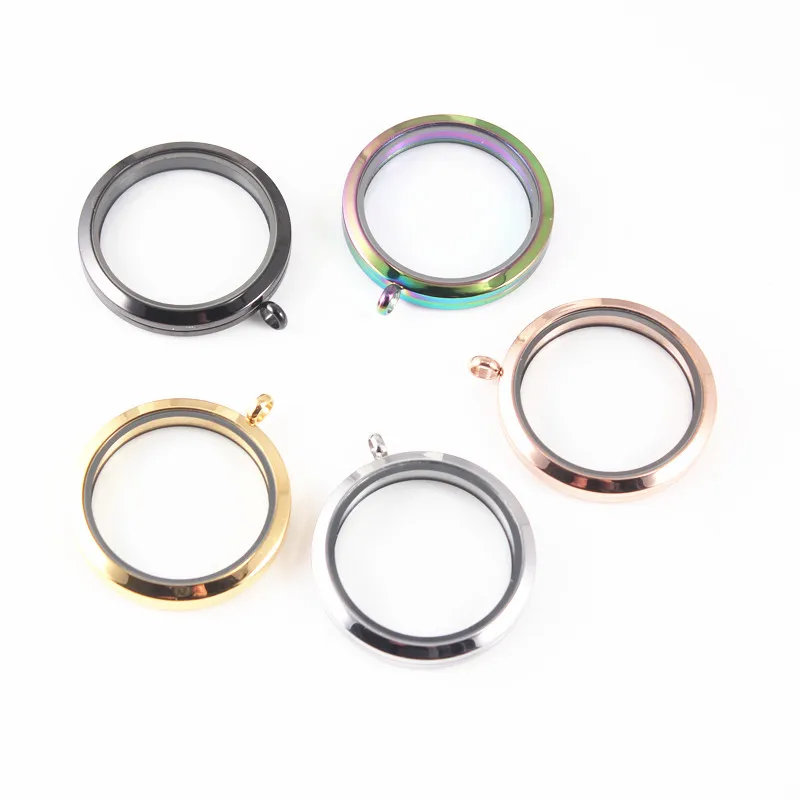 Круглый Стеклянный кулон-медальон из нержавеющей стали 35 мм | Украшения и