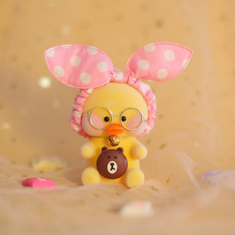 Новый милый брелок Lalafanfan Kawaii кафе Мими желтая утка фигурка сумки украшения