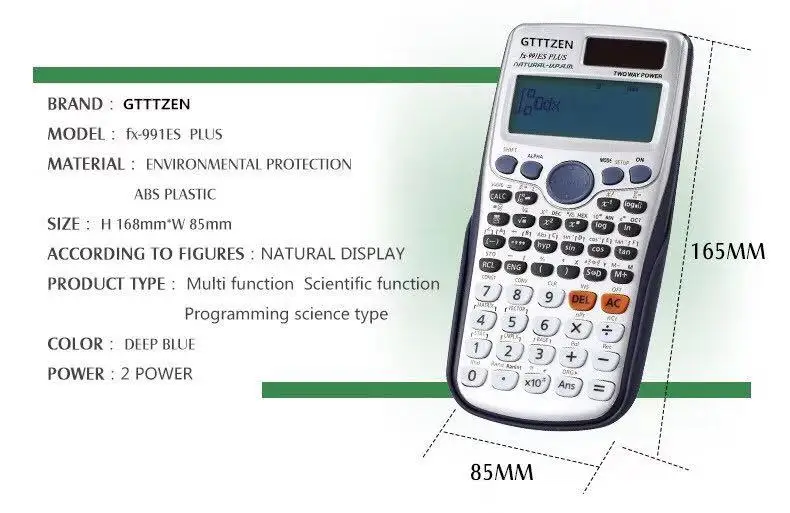 Совершенно FX-991ES-PLUS, научный калькулятор, функция для школьного офиса, два способа питания, студенческий обучающий калькулятор