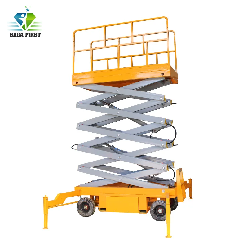 Двухцилиндровая ручная ножничная подъемная платформа|platform scissor lift|double liftplatform lift |