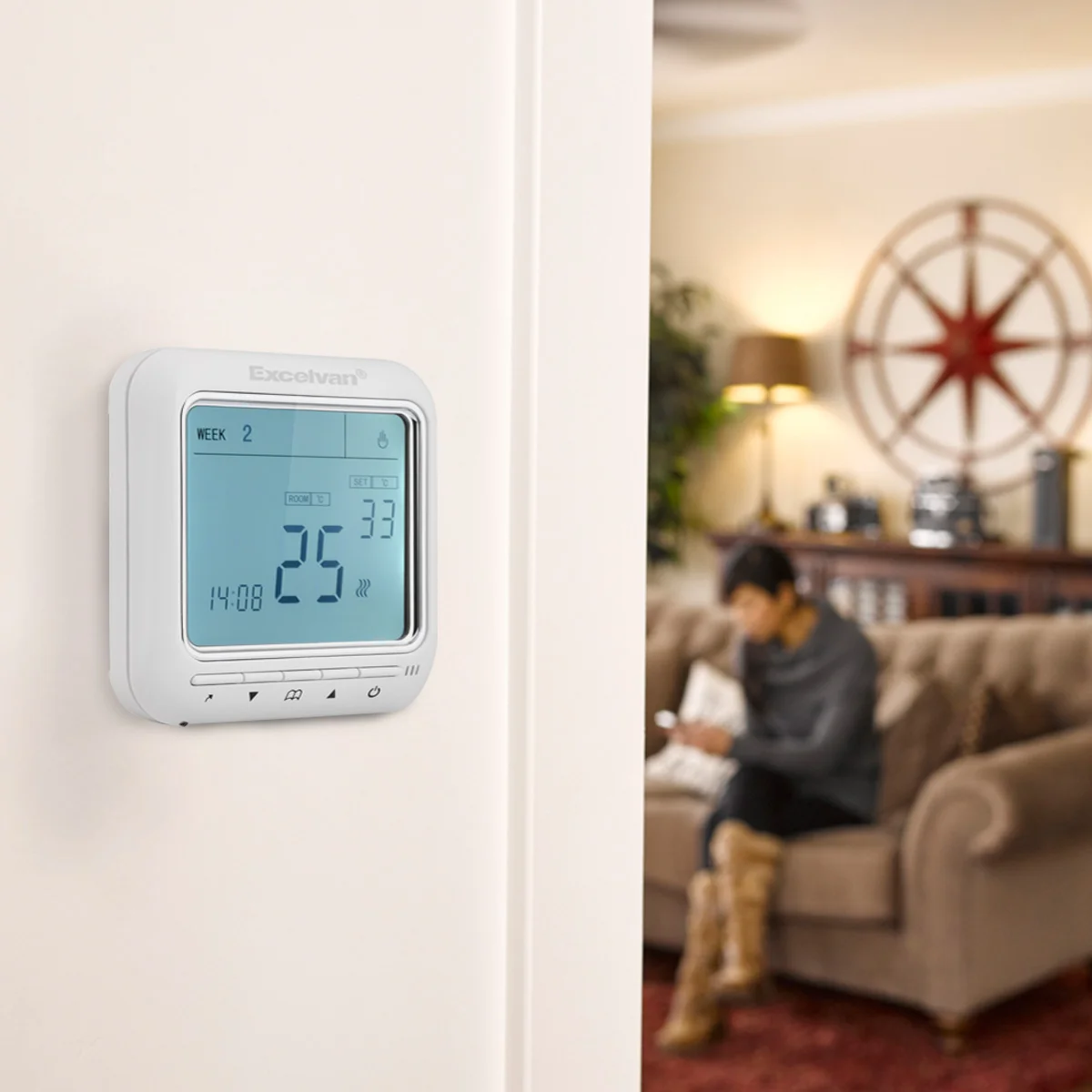 Новый цифровой регулятор температуры Excelvan ЖК-дисплей сенсорный экран комнатный