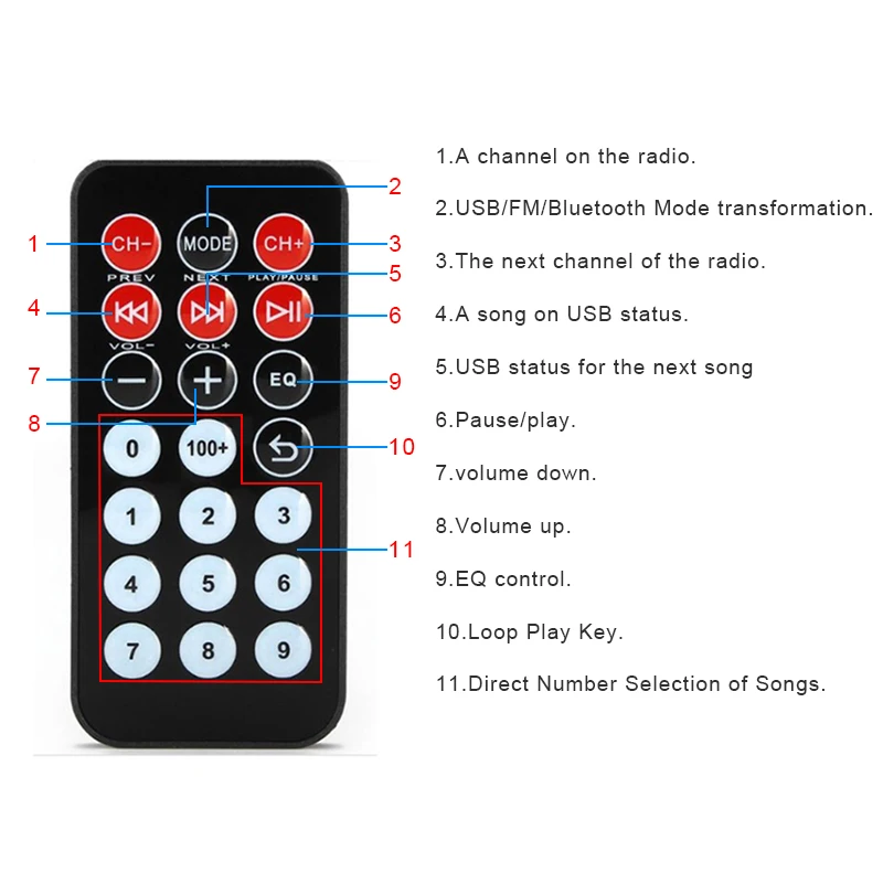 Цифровой усилитель мощности G919 12 В/220 В 360 Вт с функцией Bluetooth FM SD Hi-Fi 2-канальный