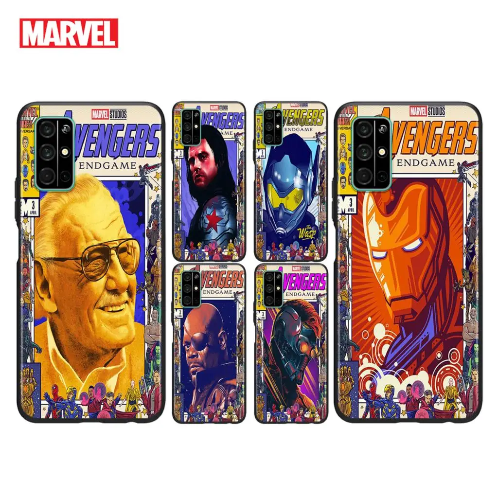 

Silicone Cover Marvel Avengers Retro poster For Honor V30 View 20 V20 30i 30S 30 20S 20E 20i 20 Lite Pro Plus Phone Case