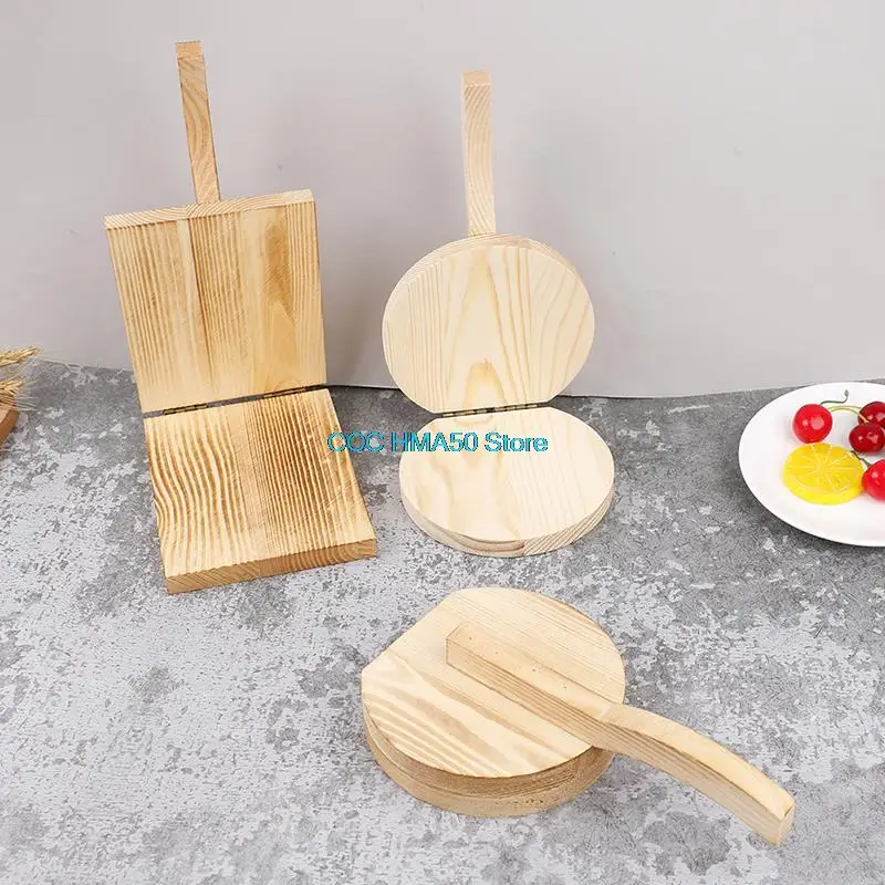 

1 Pc Wooden Dough Presser Tool Dumpling Skin Press Tool Dumpling Wrapper Making Mold Baking Pastry Tool Kitchen Gadget