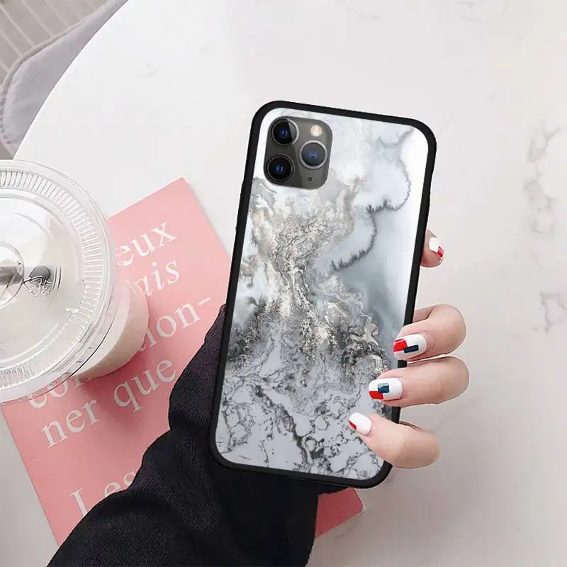 

Marble Glitter Phone Case for iPhone 11 12 mini pro XS MAX 8 7 6 6S Plus X 5S SE 2020 XR