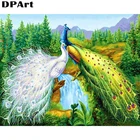 Алмазная картина полностью квадратнаякруглая дрель красивый павлин 5D Daimond вышивка набор стежков мозаика Стразы Y014