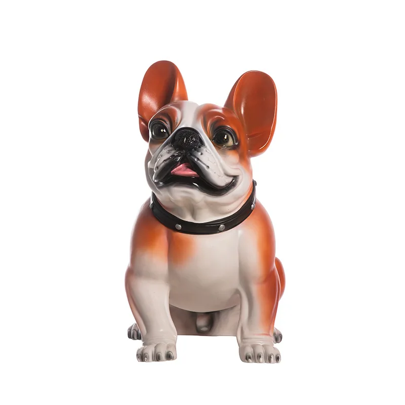 WU Чэнь длинные бульдог Искусство Скульптура Декор статуя собаки ПВХ CRAFT