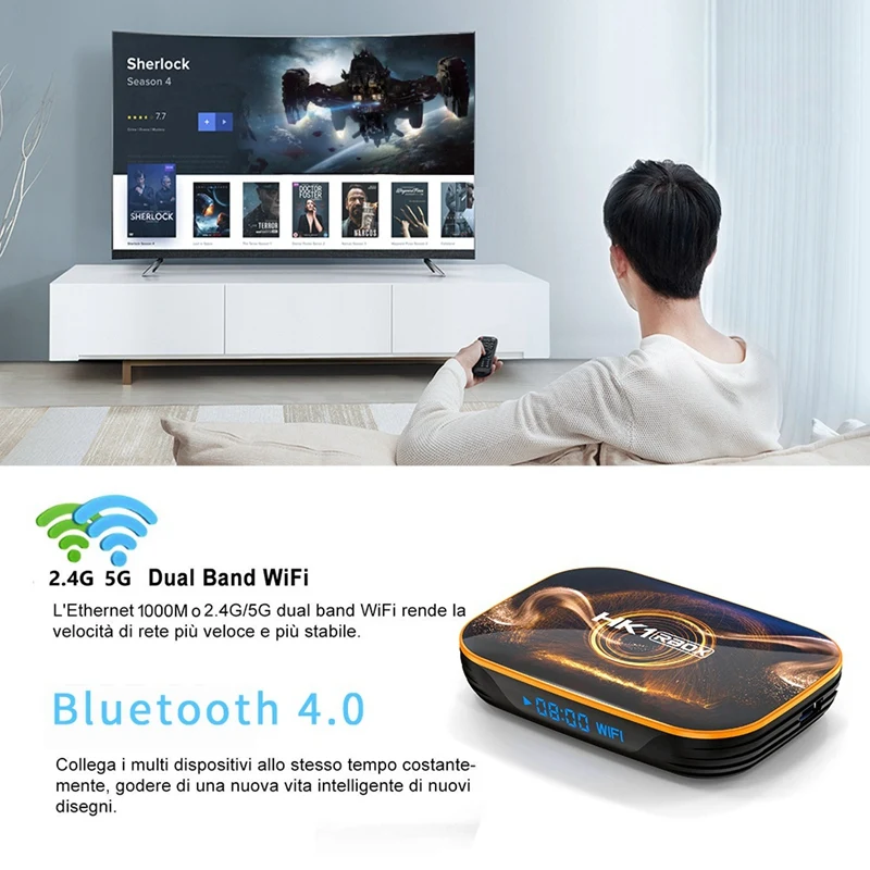 

Smart TV Box Android 10.0 4GB RAM 32GB ROM TV BOX 4K Media Player USB3.0 Set Top Box for Netflix Youtube