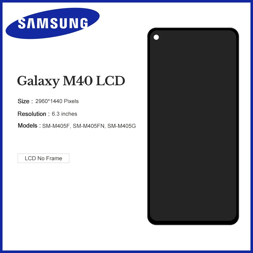 Оригинальный ЖК-дисплей 6 3 дюйма для Samsung Galaxy M40 M405 SM-M405FN/DS сенсорный экран