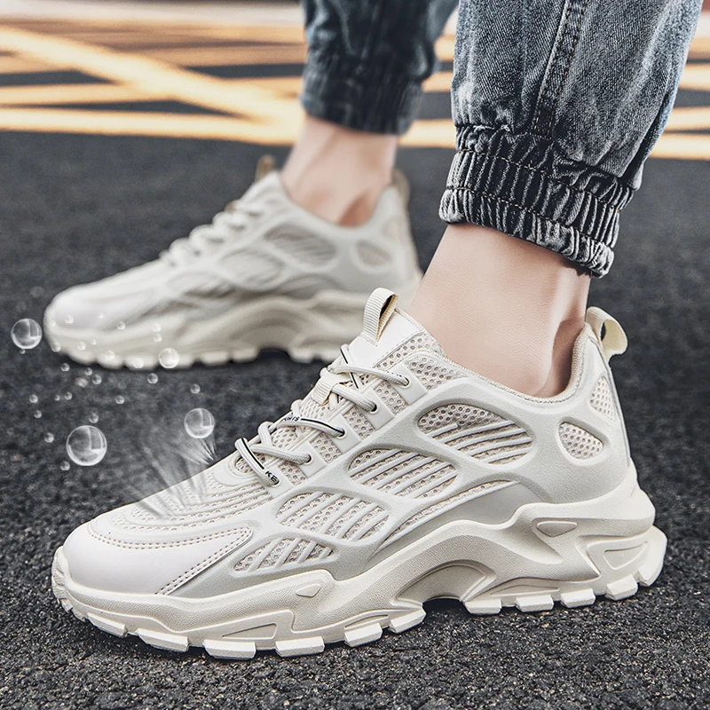 

New Krasovki Men's Casual Shoes Air Mesh Breathable Walking Shoes Sneakers Male Footwears Fashion Trainers Shoes Tenis Masculino