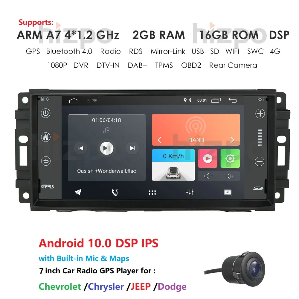 Автомобильный мультимедийный плеер Android 10 GPS для Jeep Commander/Compass/Patriot/Grand
