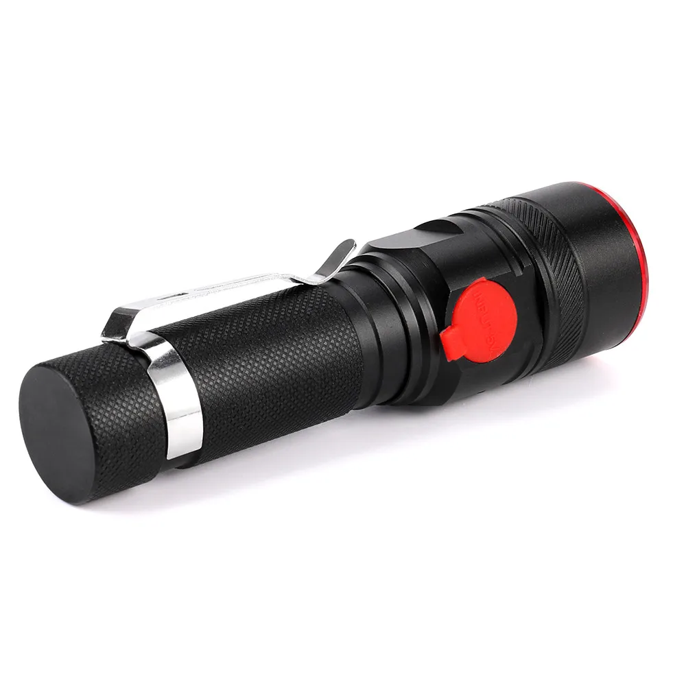 

LED Rechargeable Flashlight SKYWOLFEYE Mini XML-T6 Flashlight Zoomable 3modes for 18650 with USB cable Camping/Camping/Hunting