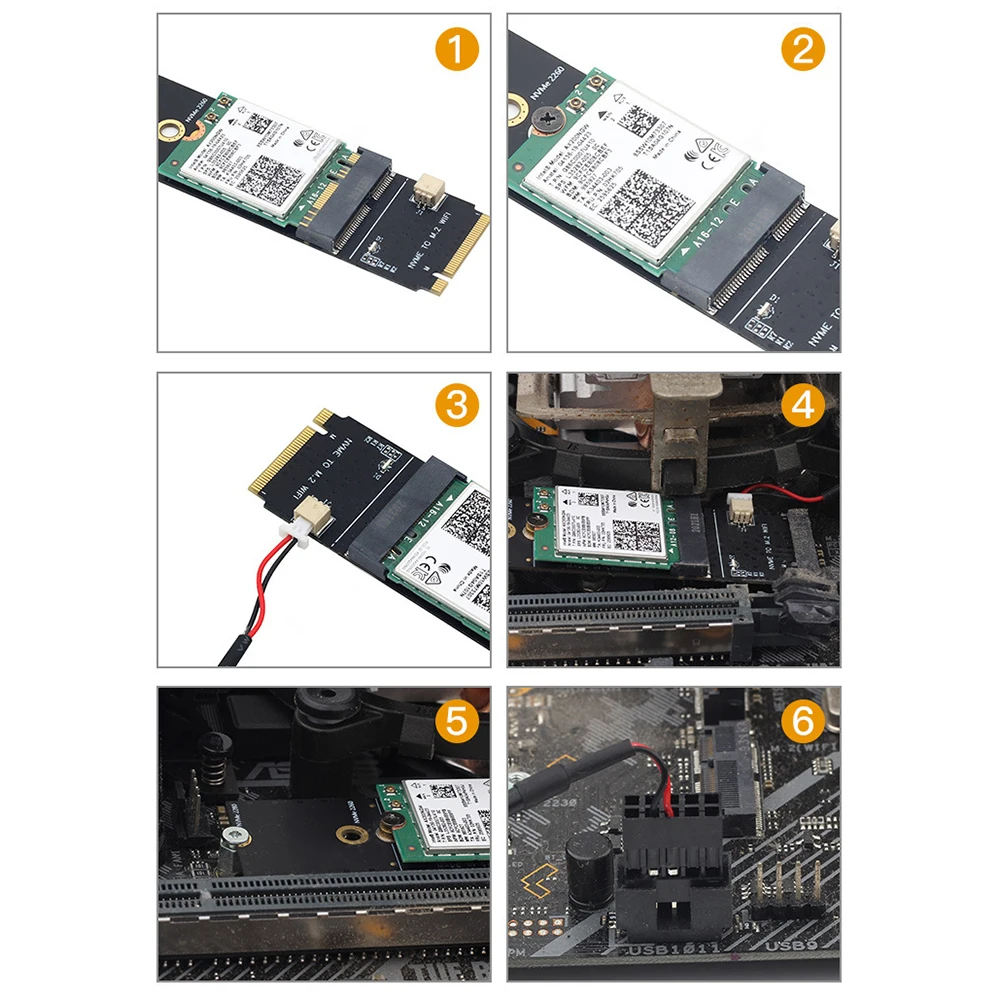 Адаптер NGFF M.2 A/A + E для ключей PCIe PCI Express адаптер Wi-Fi карты NVMe беспроводной LAN AX200 9260AC |