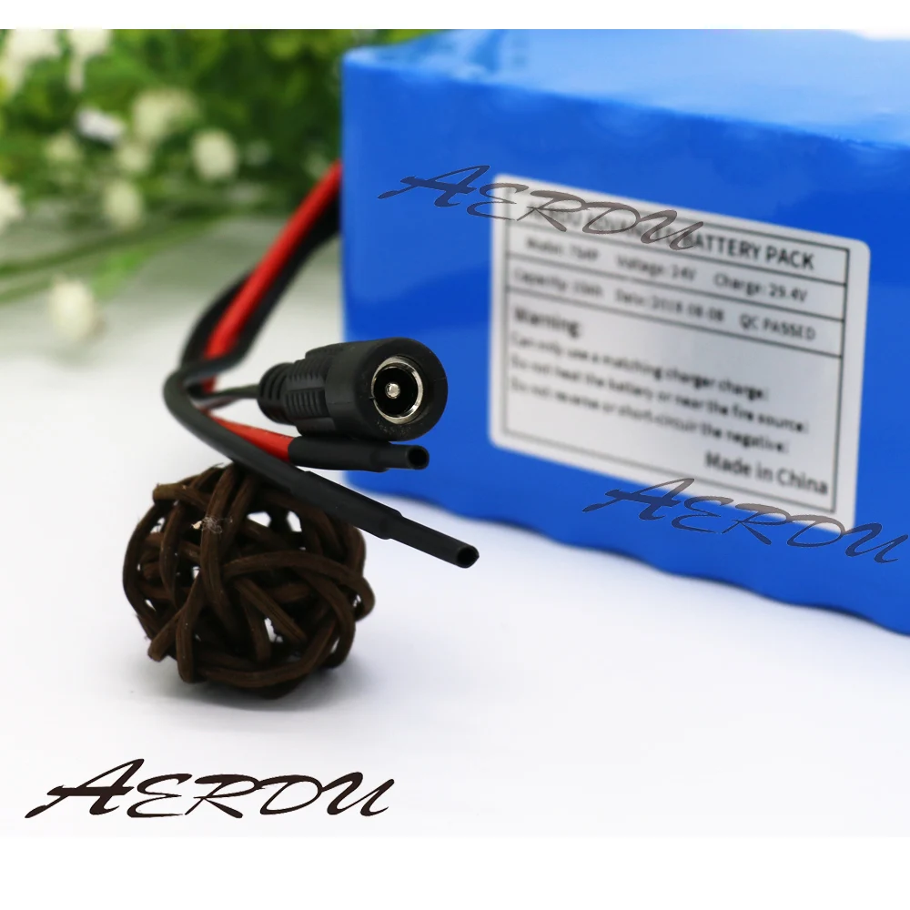 

AERDU 7S4P 24V 25.9V 29.4V 10Ah 18650 lithium battery pack electric bicycle light weight ebike Li-ion batteries built in 15A BMS