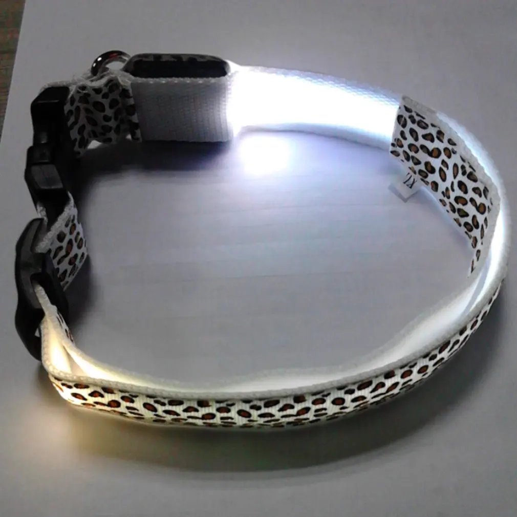 LED glowing Light-emitting Pet Dog collar Fashion Nylon flash luminous collars for Puppy dogs Cats | Дом и сад