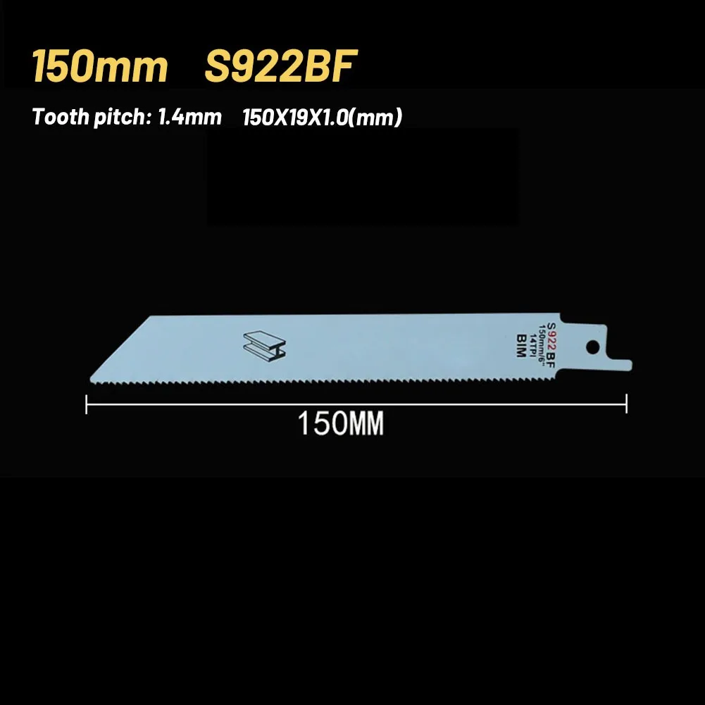 

10pcs S922BF 150mm 14T Reciprocating Saber Saw Blades For Wood Metal Cutting Saw Blade For Cutting Wood Metal PVC Tube Power Too