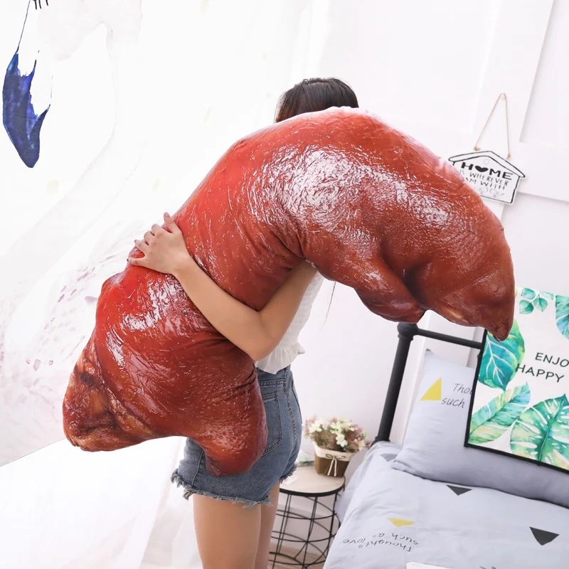 

110cm Large Size Toy Pig Feet Plush Toy Cute Sleepping Bed Pillow Soft Cushion Fabric Soft for Children As A Christmas Gift