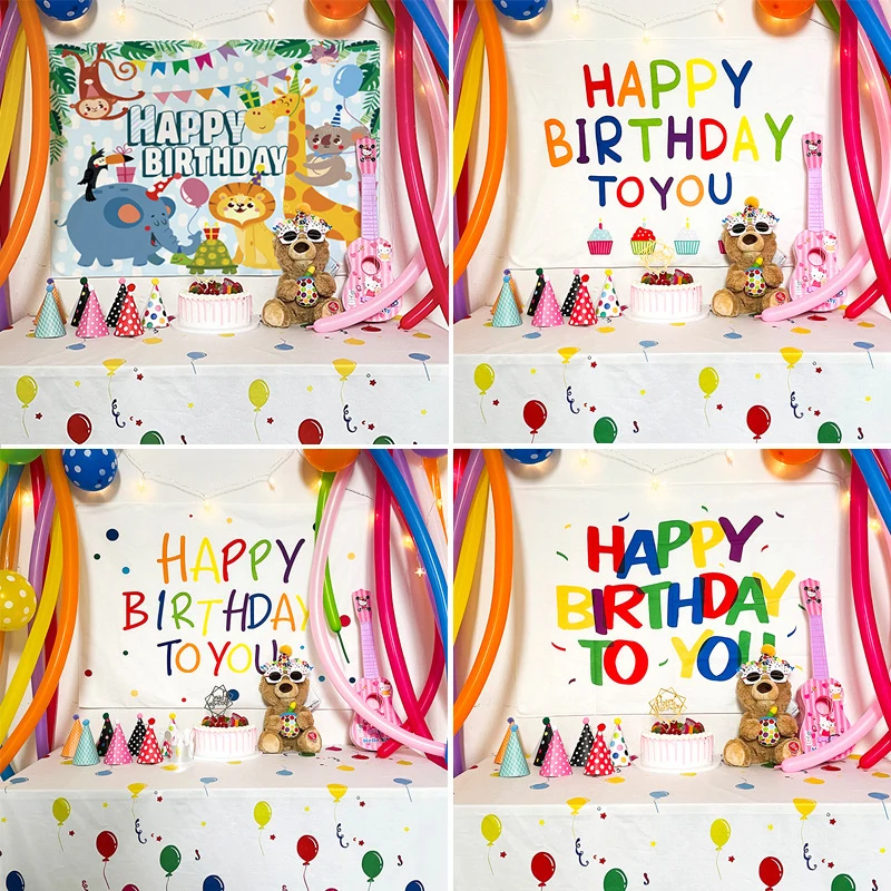 

happy birthday Tapestry birthday wall decorations party bedroom tapestry decoration wall cloth bedroom hanging wall tapestry
