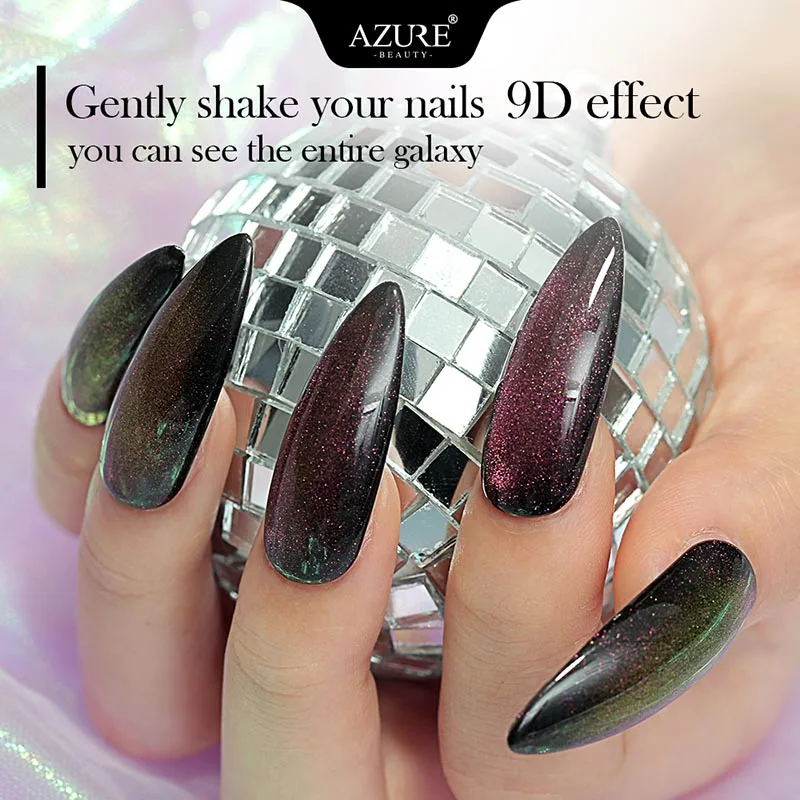 AZURE BEAUTY 6 шт./лот Хамелеон галактика кошачьи глаза УФ гель для ногтей Набор