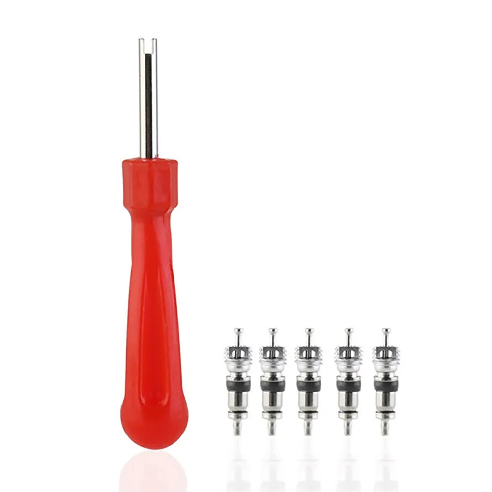 

5 Cores Repair Tool 6pcs/Set Tire Valve Bicycles Car For Trucks Motorcycles