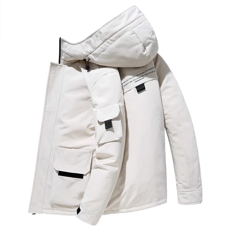 Work Clothes Down Jacket Men's New Winter Korean Fashion Handsome Short Thickened Warm Jacket Autumn and Winter