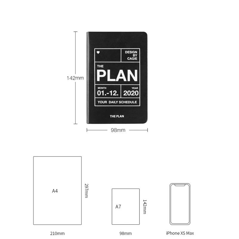 New-2020 Year Planner Travel A7 Notebook Diary Journal Weekly Monthly Agenda School Office Supplies | Канцтовары для офиса и