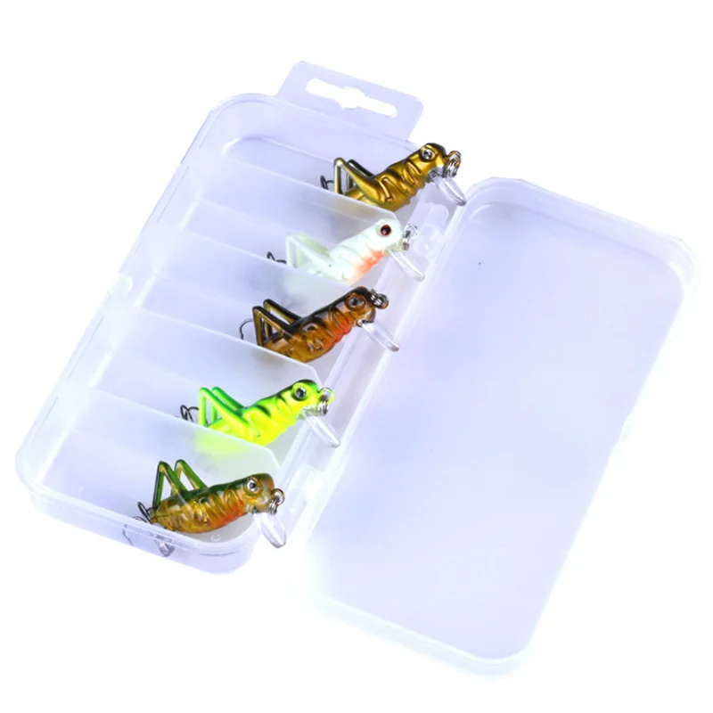 5 шт./лот Кузнечик насекомые рыболовные приманки набор морские снасти Летающий