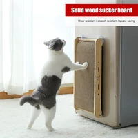 square shape scratching pads for cats kittens wall sisal scratching board with strong suction cup wooden cat toy furniture