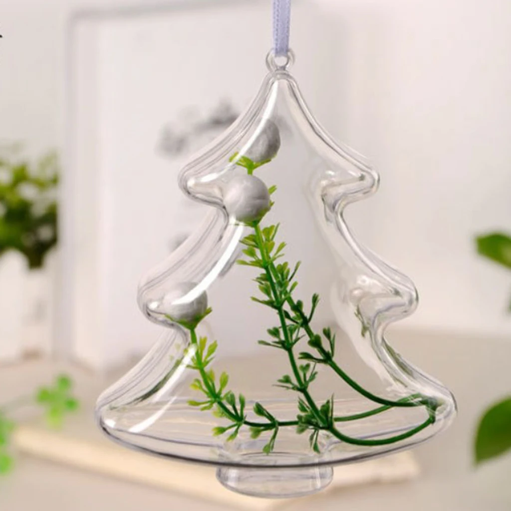 6 шт. прозрачная акриловая коробка для конфет на рождественскую елку Подарочная