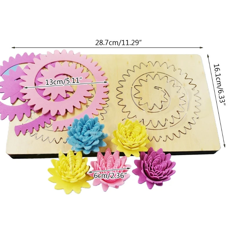 

Diy Flower Type Wooden Cutting Die Wooden Mold Serving Board Mold for Jewelry Storage Home Decoration