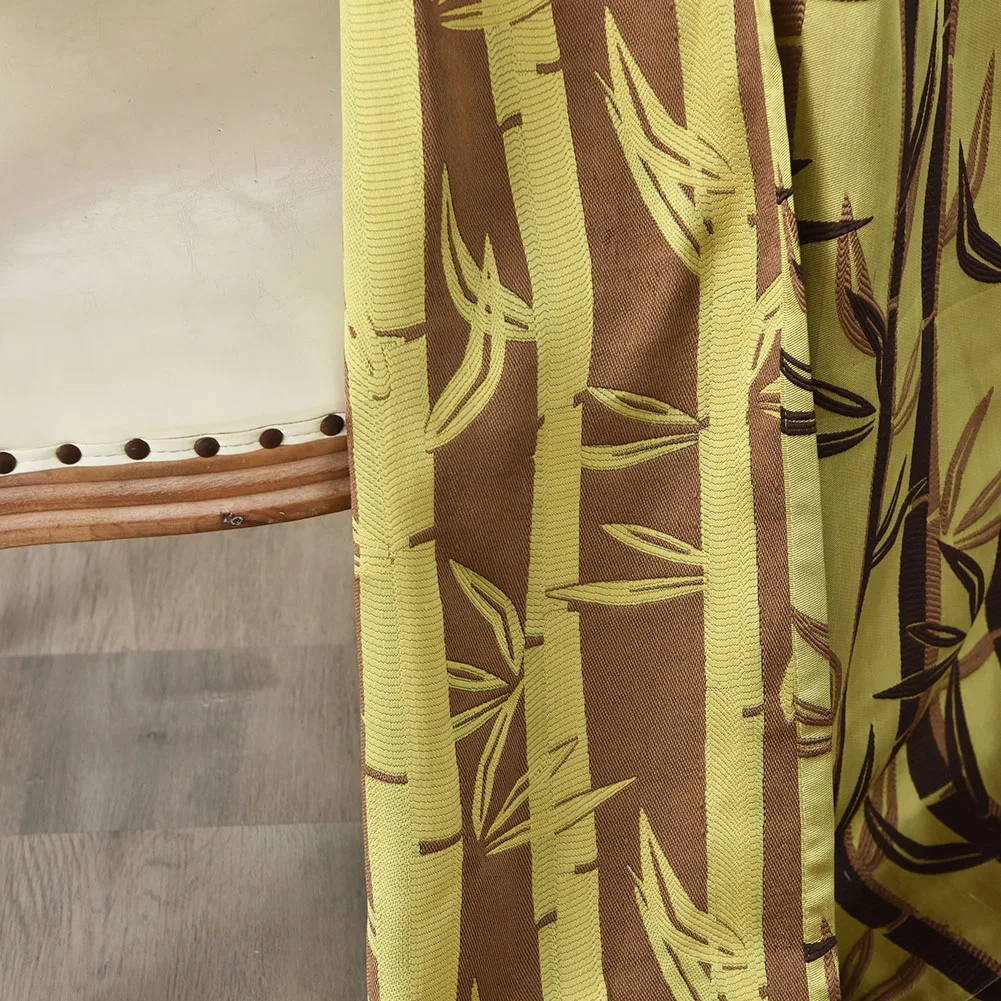 NAPEARL 1 шт. Короткие шторы для кухни бамбуковые жаккардовые в пасторальном стиле