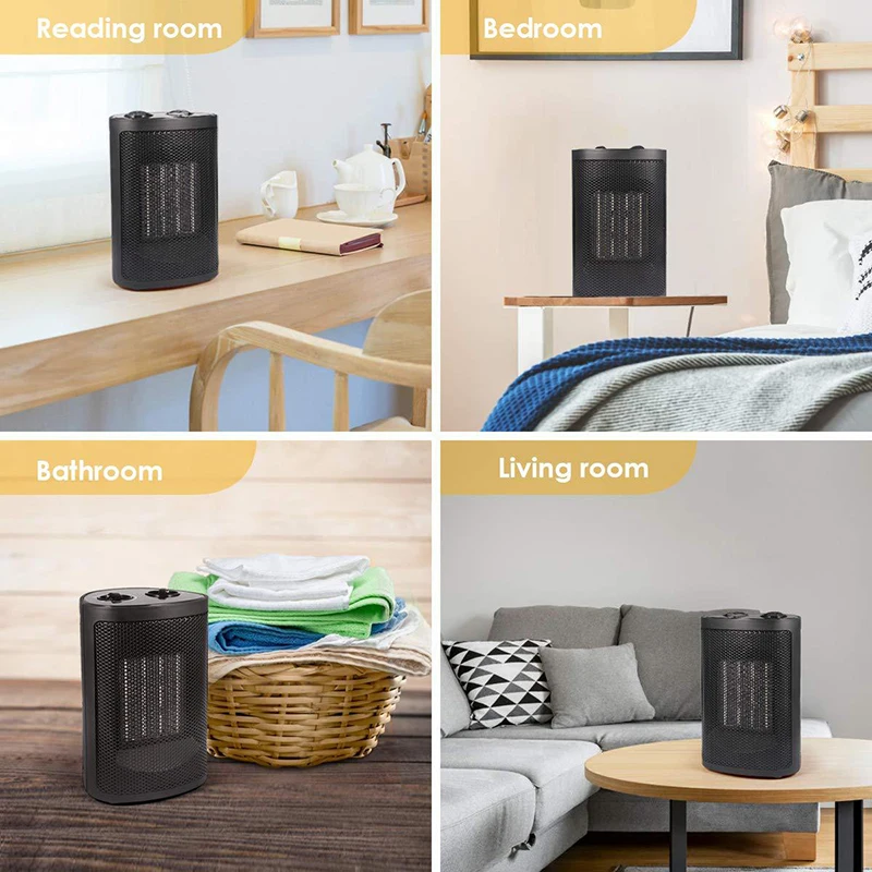 

1500W/750W Portable Electric Room Heater with 3 Adjustable Modes and Overheat Protection for Indoor Desk BV789