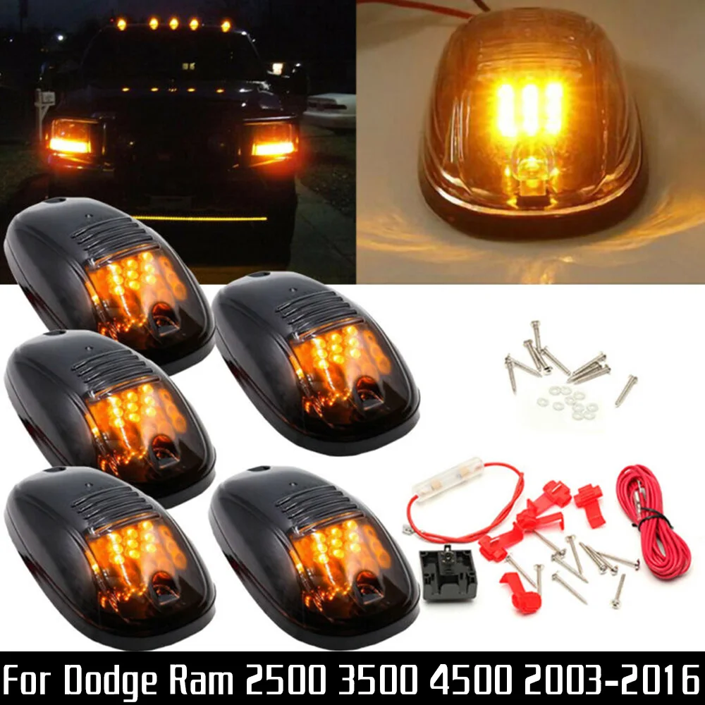 5 шт. световые Автомобильные фары на крышу лампы Янтарные для Dodge Ram 2500 3500 4500 03