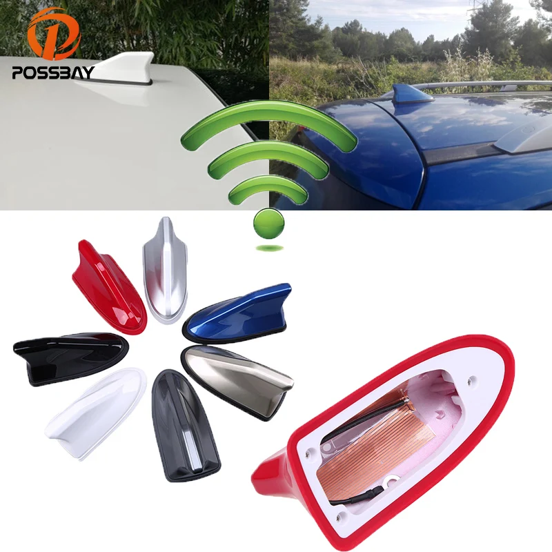 Posbay Автомобильная крыша Акулий плавник Антенна Водонепроницаемый сигнал FM AM