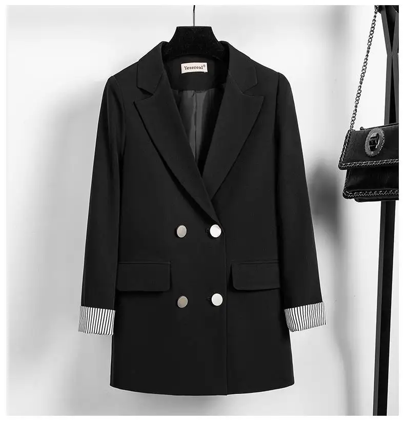 Женский костюм большого размера 7XL черный Блейзер куртка новое красное пальто в