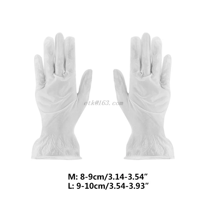 

100pcs Work Safety Equipment Home Cleaning Tools Kitchen Packhouse Supplies Universal Disposable Gloves PVC Anti Slip