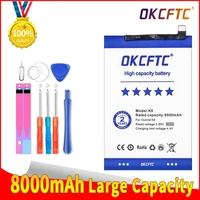 okcftc original battery for oukitel k6 8000mah mobile phonegift tools