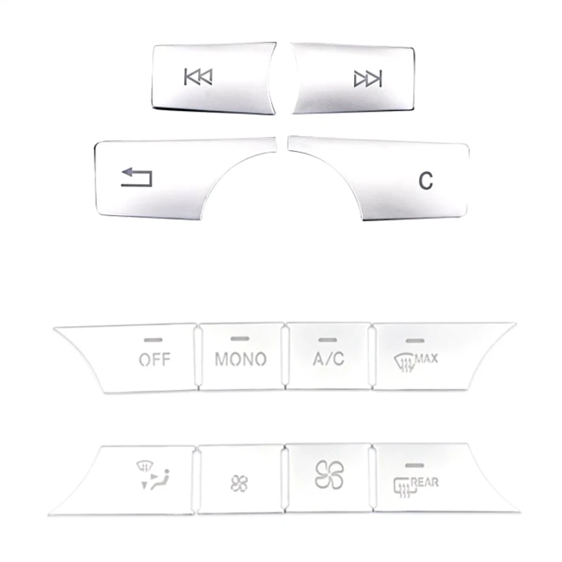 

Car Multimedia Air Conditioner Volume Button Sticker Cover Trim for Benz W204 C E Class GLK 2008-2011 Accessories