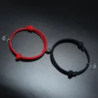 2 шт.пара магнит пара браслет ручной работы Регулируемый привлекают парный браслет дружбы ювелирные изделия из коллекции 