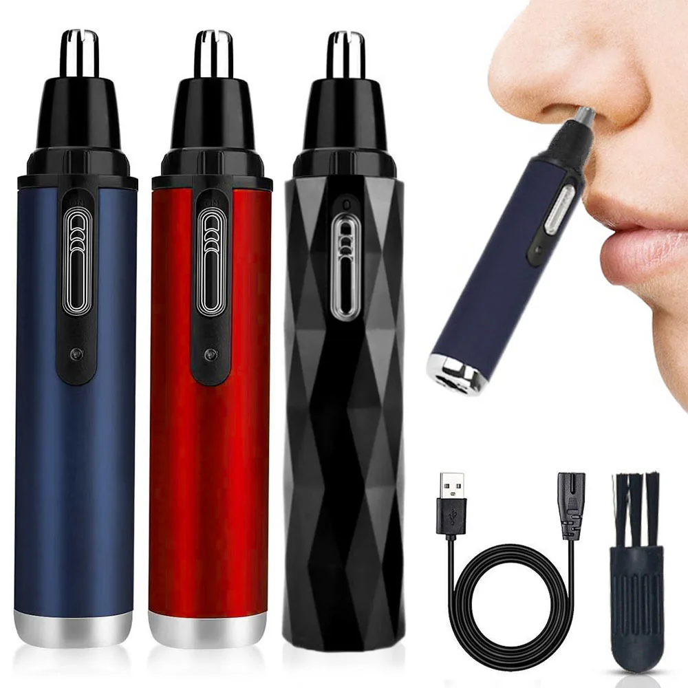 

USB Аккумуляторный Электрический триммер для волос в носу и ушах, триммер для волос, система вакуумной очистки для мужчин, женщин, мужчин, вод...