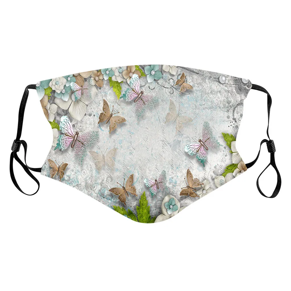 

Funny Printed Mascara Breathable Reusable Mask With 2 pcs Filter Adjustable Protect Unisex washable mask mascarilla Summer C14