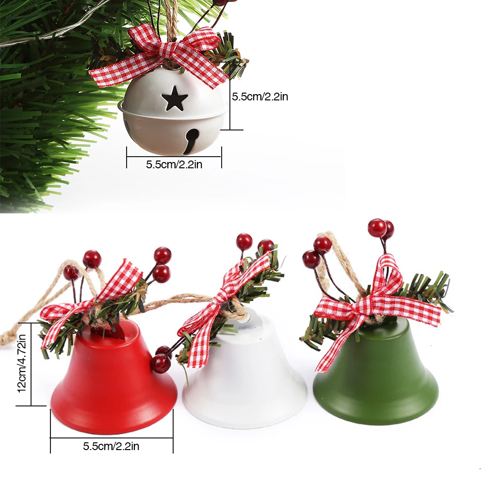 

Mental Bell Decoration Pendant Christmas Tree Decoration DIY Xmas Tree Decorations 2021 New Year Gift Christmas Decoration