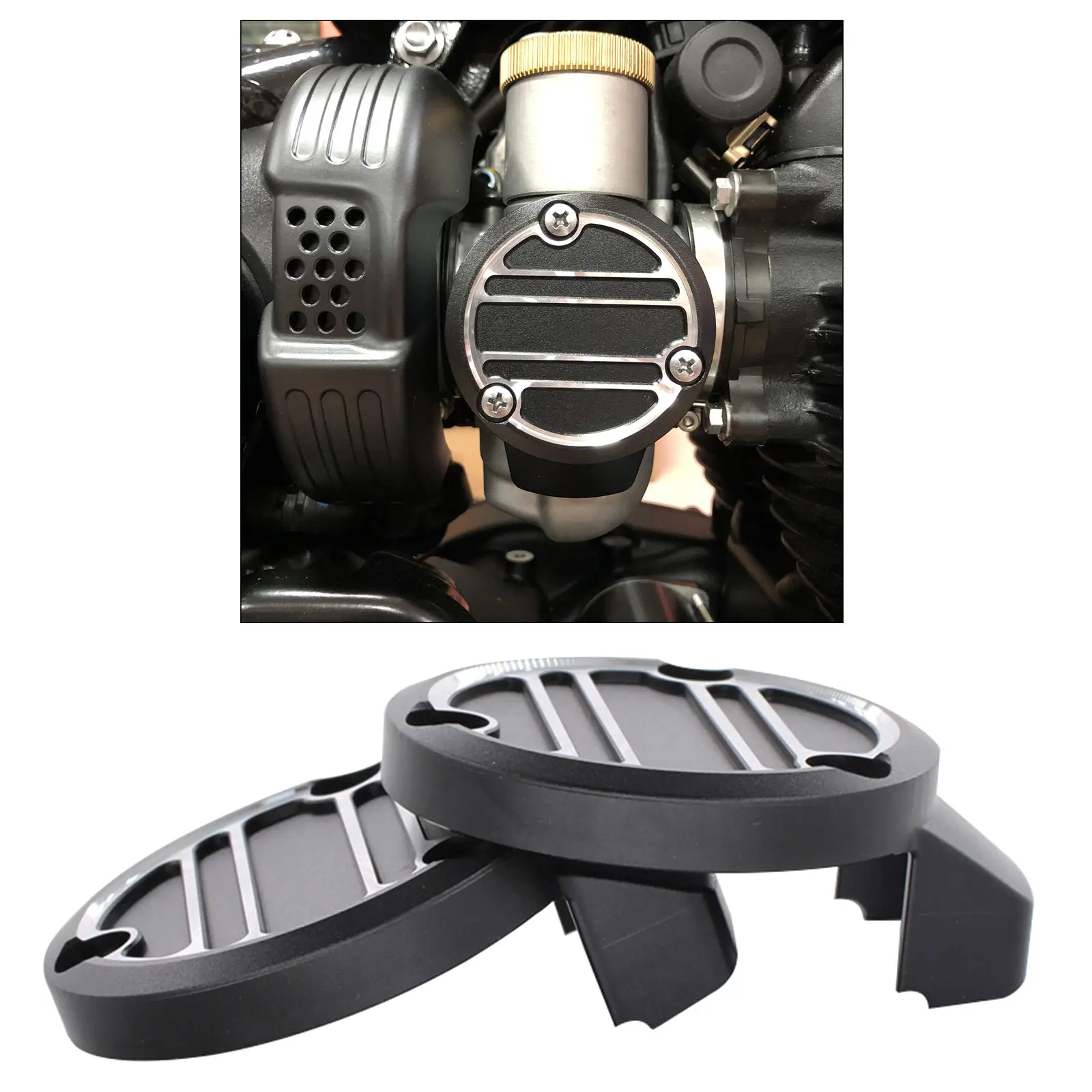 

2pcs Motorcycles Ribbed Throttle Body Covers Kit for Speedmaster 2018 & newer